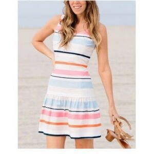 J. McLaughlin Multicolor Striped Mini Dress